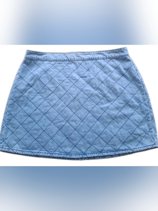 Eloquii Dresses & Skirts - Eloquii Denim Skirt Sz 22 Knee Lgth MedWash Diamond Pattern W/Zipper & Lined